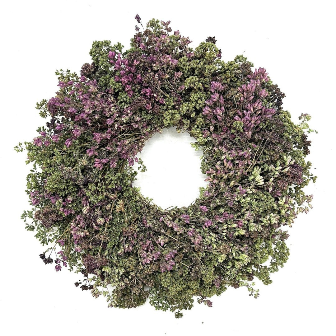 Charming Oregano Wreath - Creekside Farms Handmade with three different oreganos wreath 16" or 20"