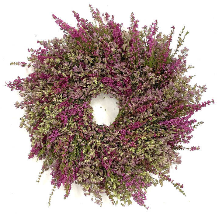 Fresh Heather & Oregano Wreath - Creekside Farms For a limited time, enjoy fresh heather mixed with oregano wreath 16"