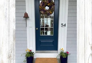 Wreath on door