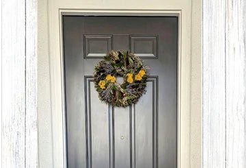 Wreath on door