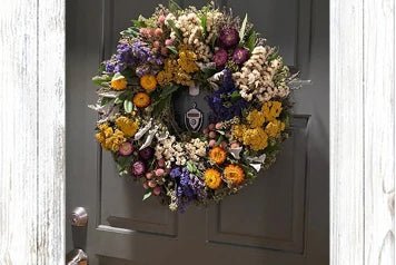 Wreath on door