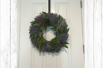 Wreath on door