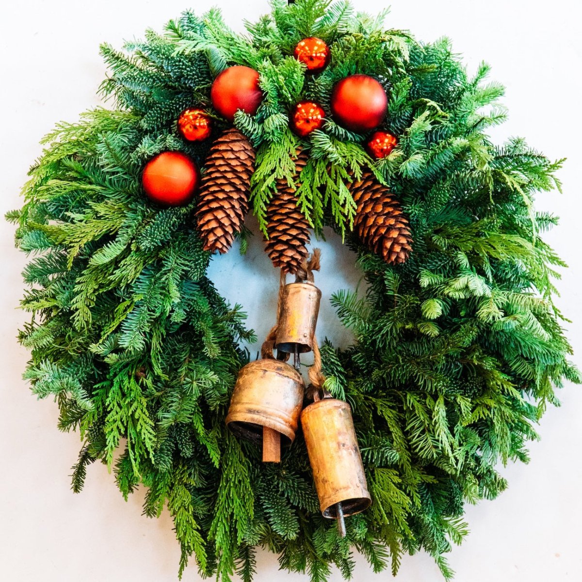 Christmas Wreath | Gold Christmas selling Wreath | Pinecone Wreath | Bells Wreath | Wreath With Bells