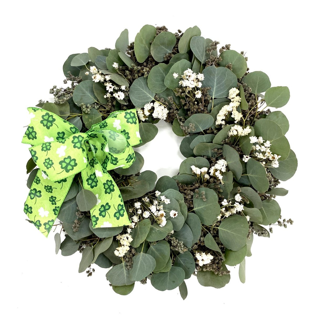 Luck of the Irish Wreath - Creekside Farms Welcome the month of March with this elegant and festive wreath 18"