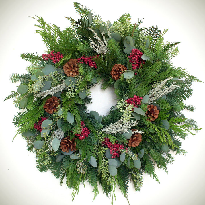 Seasonal Wreath Subscription - Creekside Farms Fresh, dried, and fragrant wreaths for each season 18"/16"/18"/20"