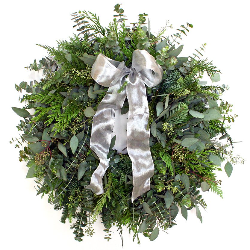 Silver Elegance Wreath 20" (set of 3) - Creekside Farms