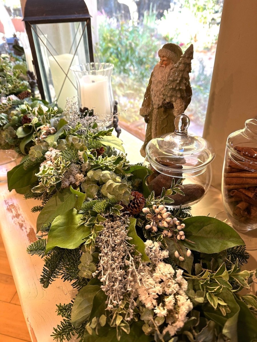 Winter Radiance Garland 6' - Creekside Farms Beautiful mix of eucalyptus, salal and fir with white accents garland 6'